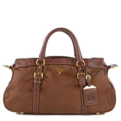 Prada Tessuto Vitello Daino Tote Corinto 1 of 10