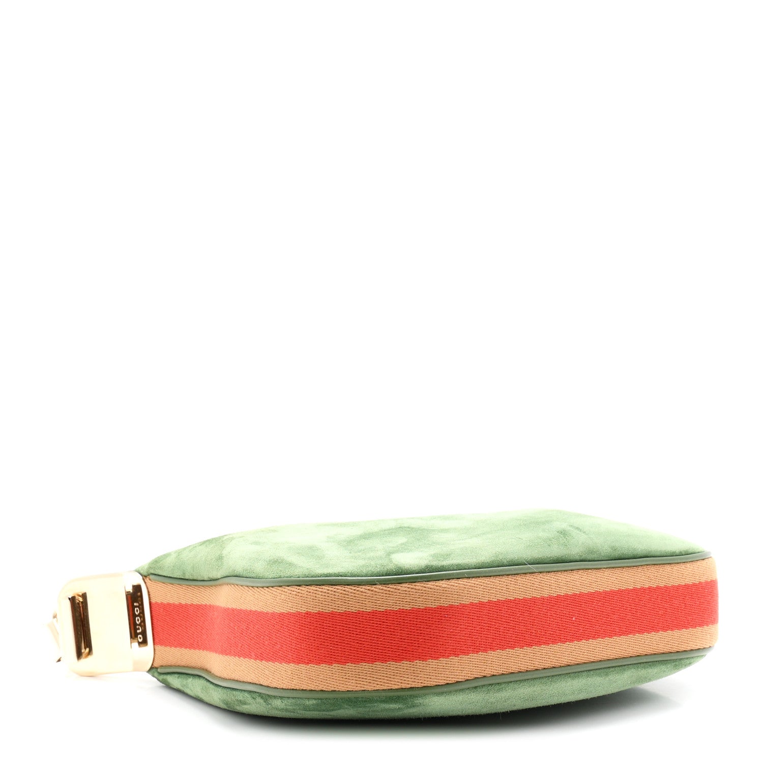 Gucci Suede Web Small Attache Shoulder Bag Cactus Green 4 of 10