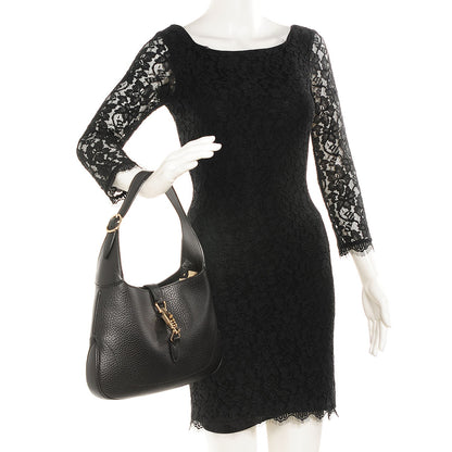 Gucci Calfskin Small Jackie O Hobo Black 2 of 7