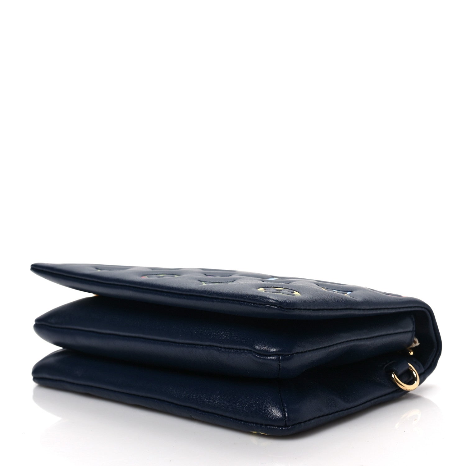 Louis Vuitton Lambskin Embossed Monogram LV Garden Pochette Coussin Navy 7 of 7