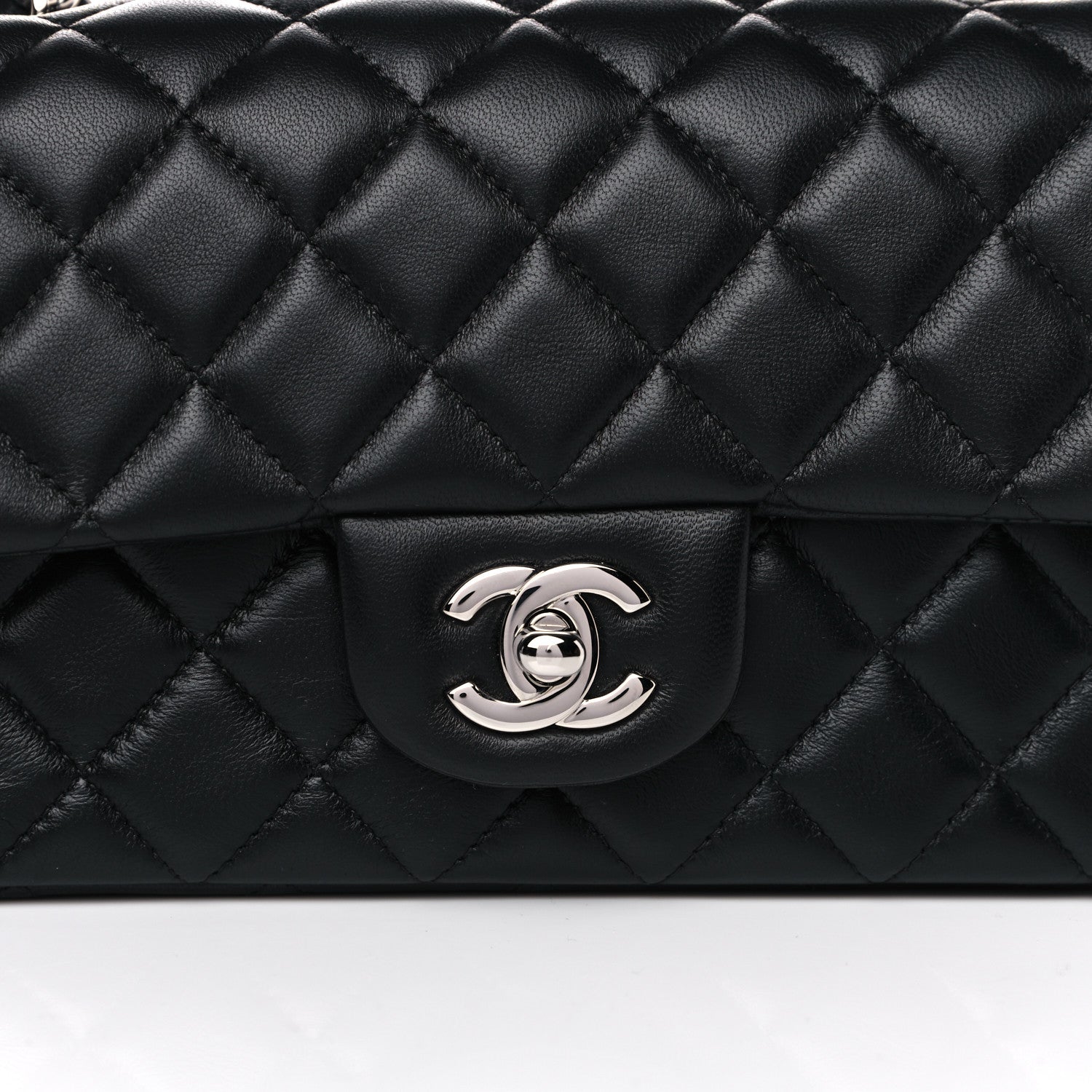 Chanel Lambskin Quilted Mini Rectangular Flap Black 8 of 13