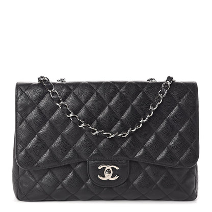 Chanel Caviar Quilted Jumbo Single Flap Black 1 of 13