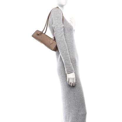 Alaia Nubuck Crocodile Embossed Small Le Teckel Bag Grege 2 of 10