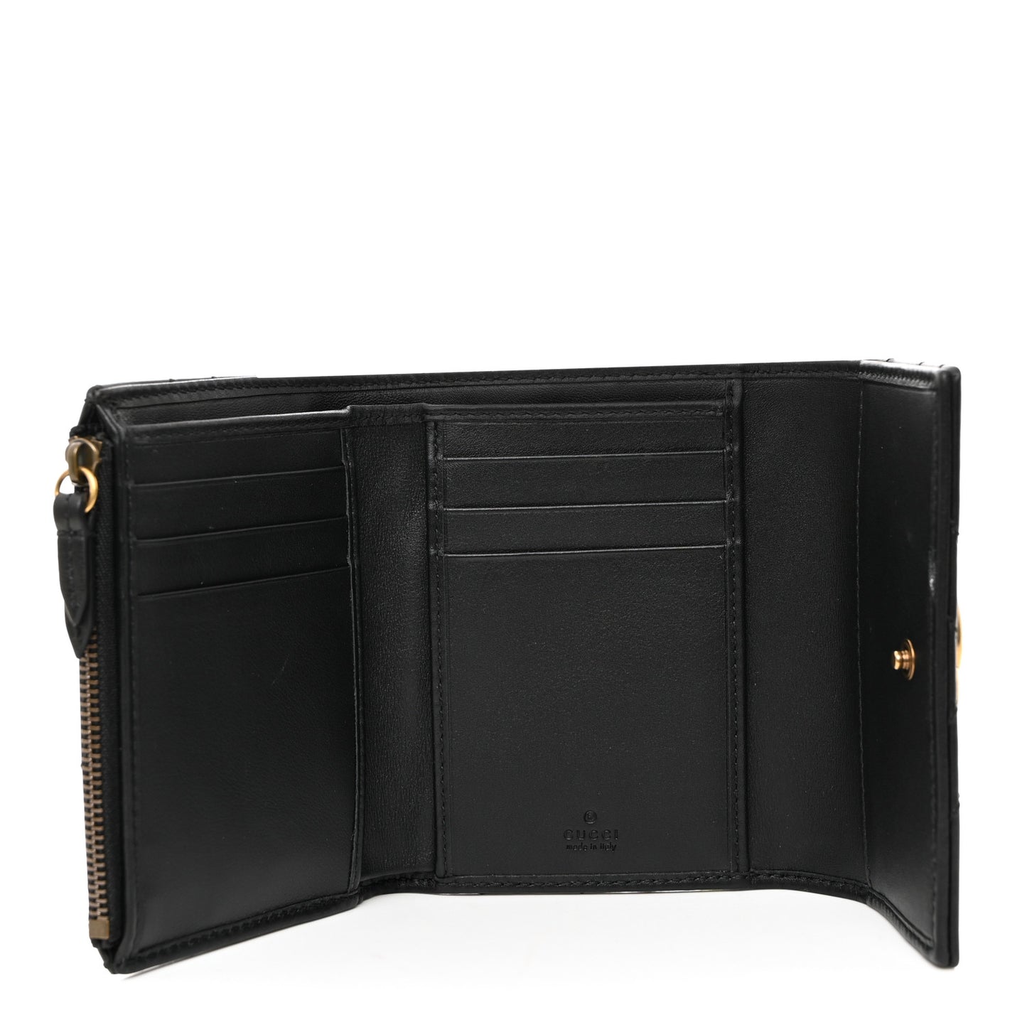 Calfskin Matelasse GG Marmont Wallet Black