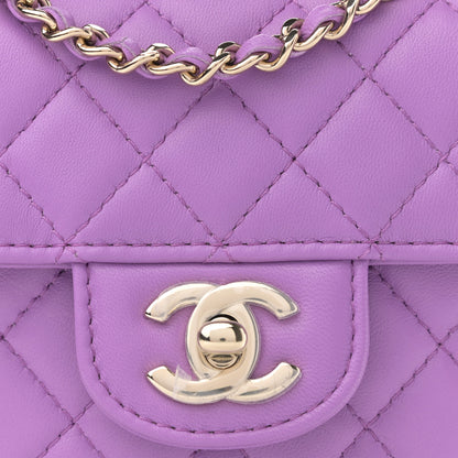 Chanel Lambskin Quilted CC In Love Heart Bag Purple 8 of 11