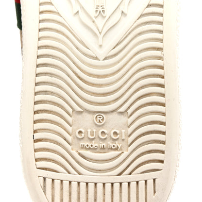 Gucci GG Supreme Monogram Bees Ayers Web Womens Ace Sneakers 37 Beige Oro Green Red 7 of 10