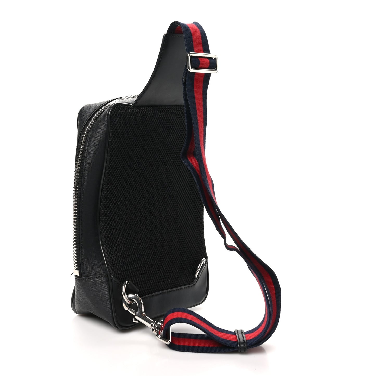 GG Supreme Monogram Web Belt Bag Black Grey