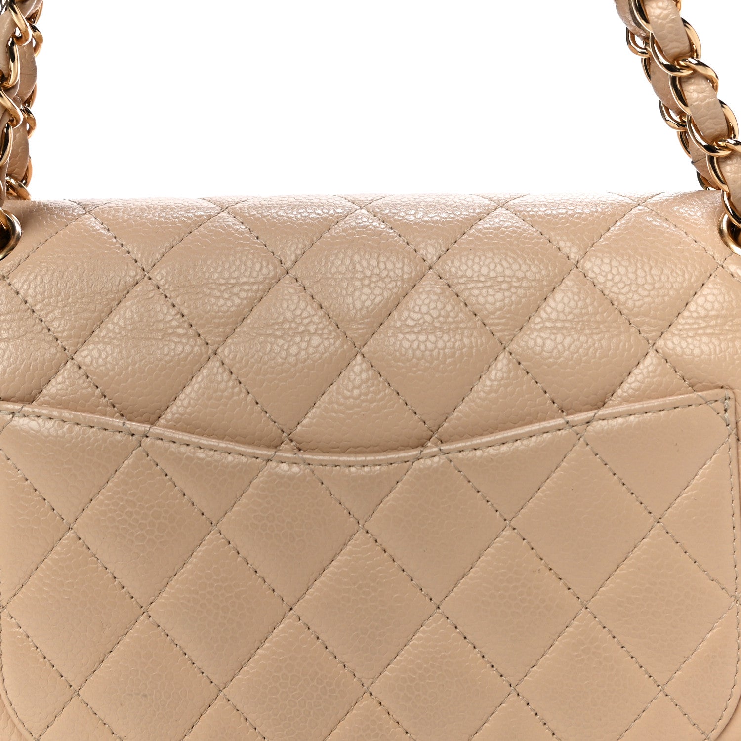 Chanel Caviar Quilted Medium Double Flap Beige 15 of 15