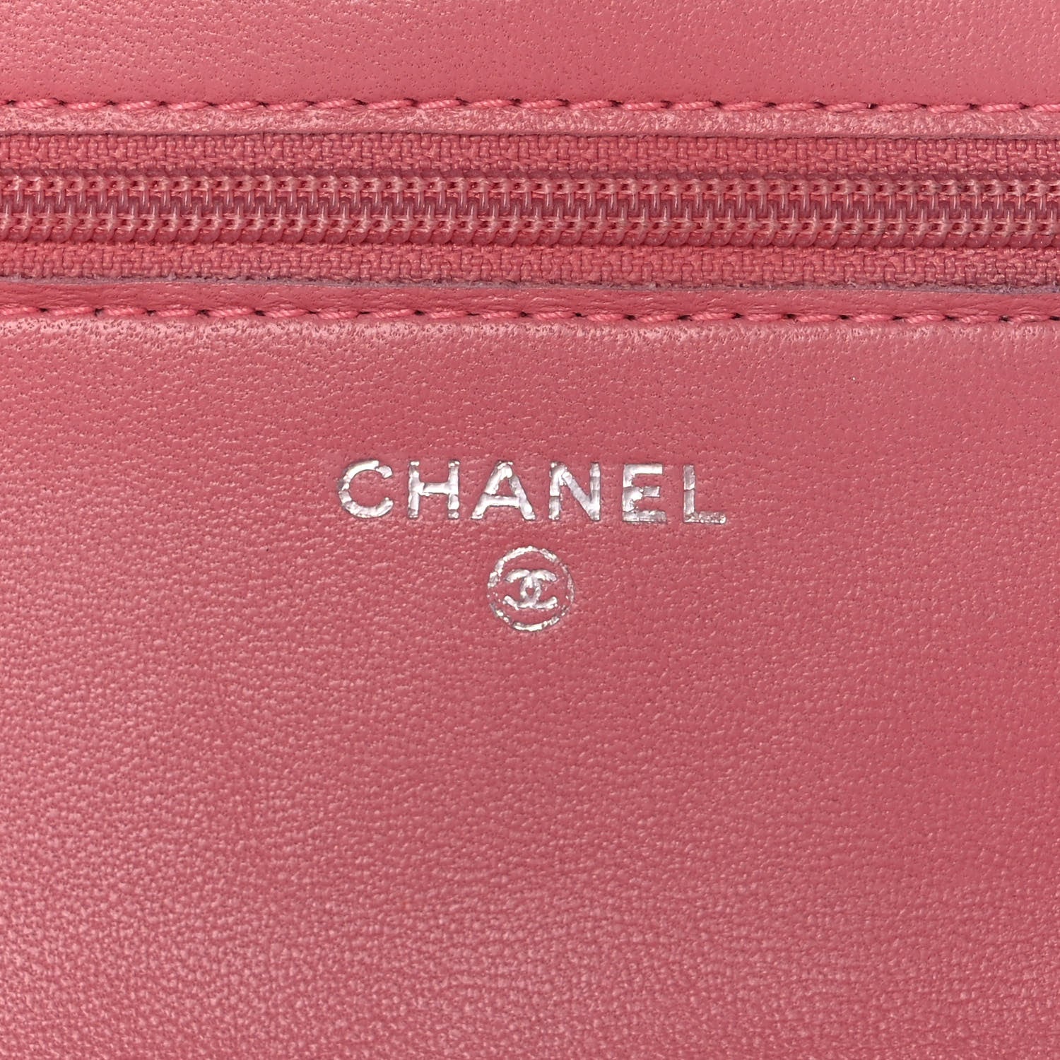 Chanel Lambskin Quilted Wallet on Chain WOC Pink 5 of 14