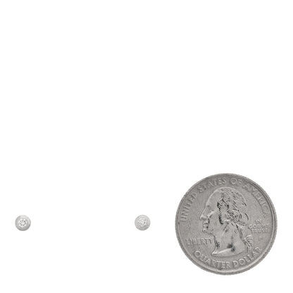 Cartier 18K White Gold Diamond XS D'Amour Earrings 2 of 6