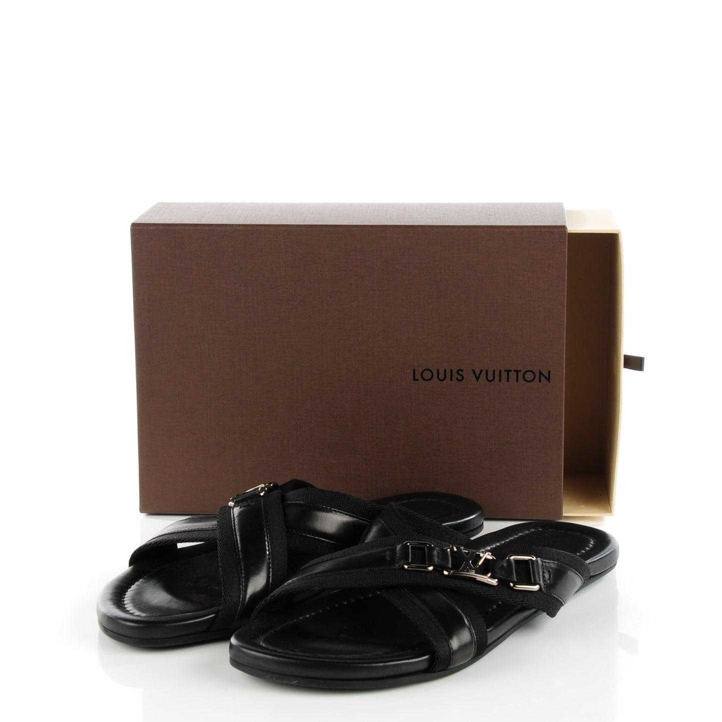 Leather Atoll Thong Sandals 9 Black