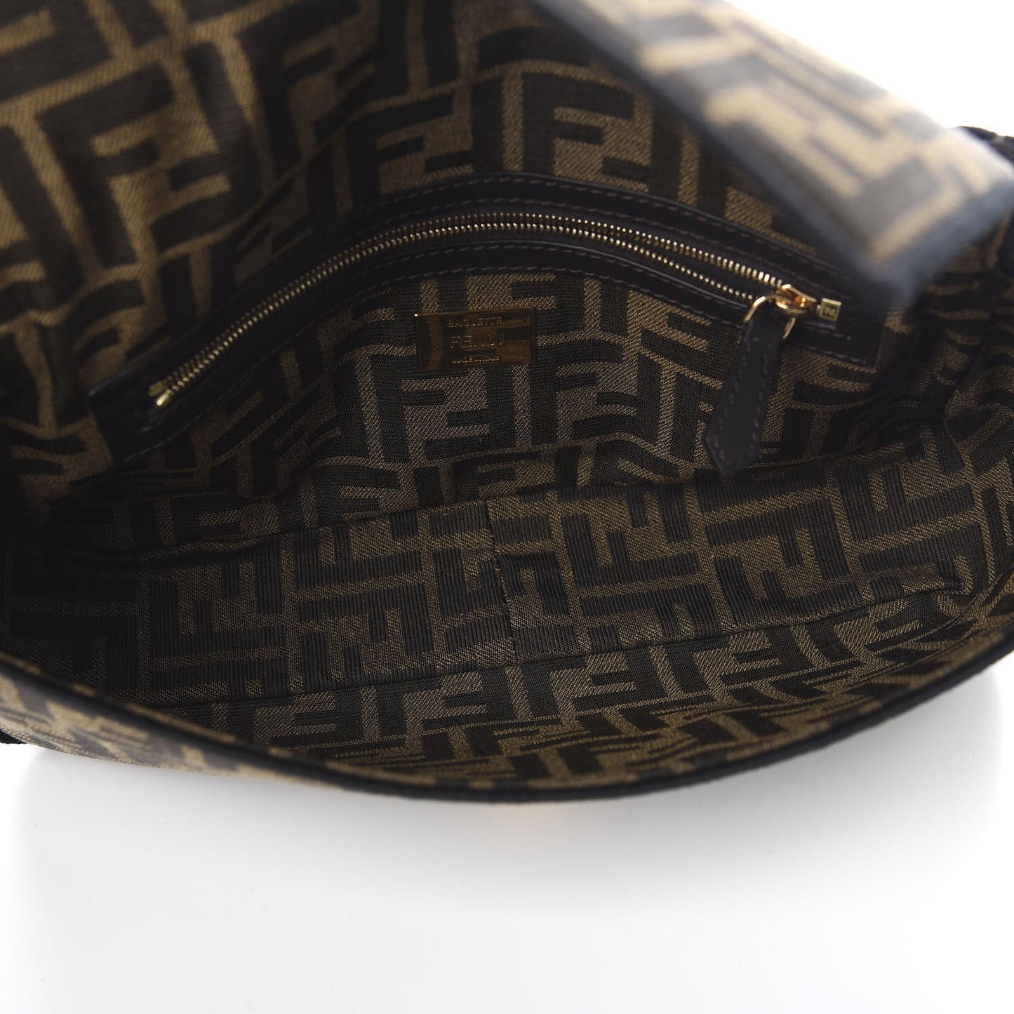 Fabric Jacquard FF 1974 Medium Baguette Tobacco Moro Black