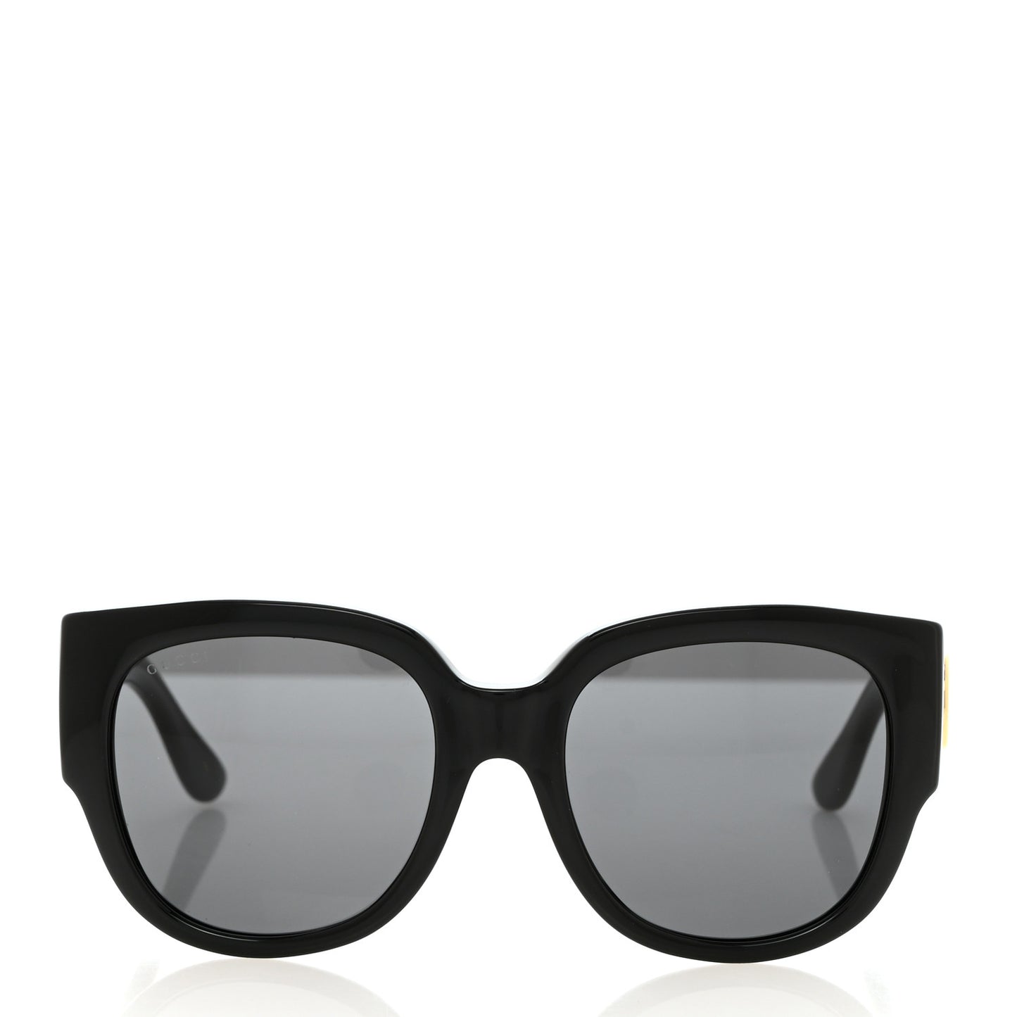 Acetate Square Frame Sunglasses Black