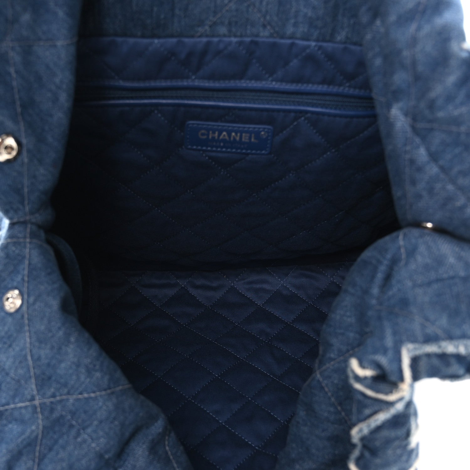 Chanel Denim Patchwork Logo Chanel 22 Blue 5 of 10