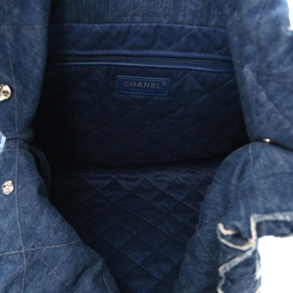 Chanel Denim Patchwork Logo Chanel 22 Blue 5 of 10