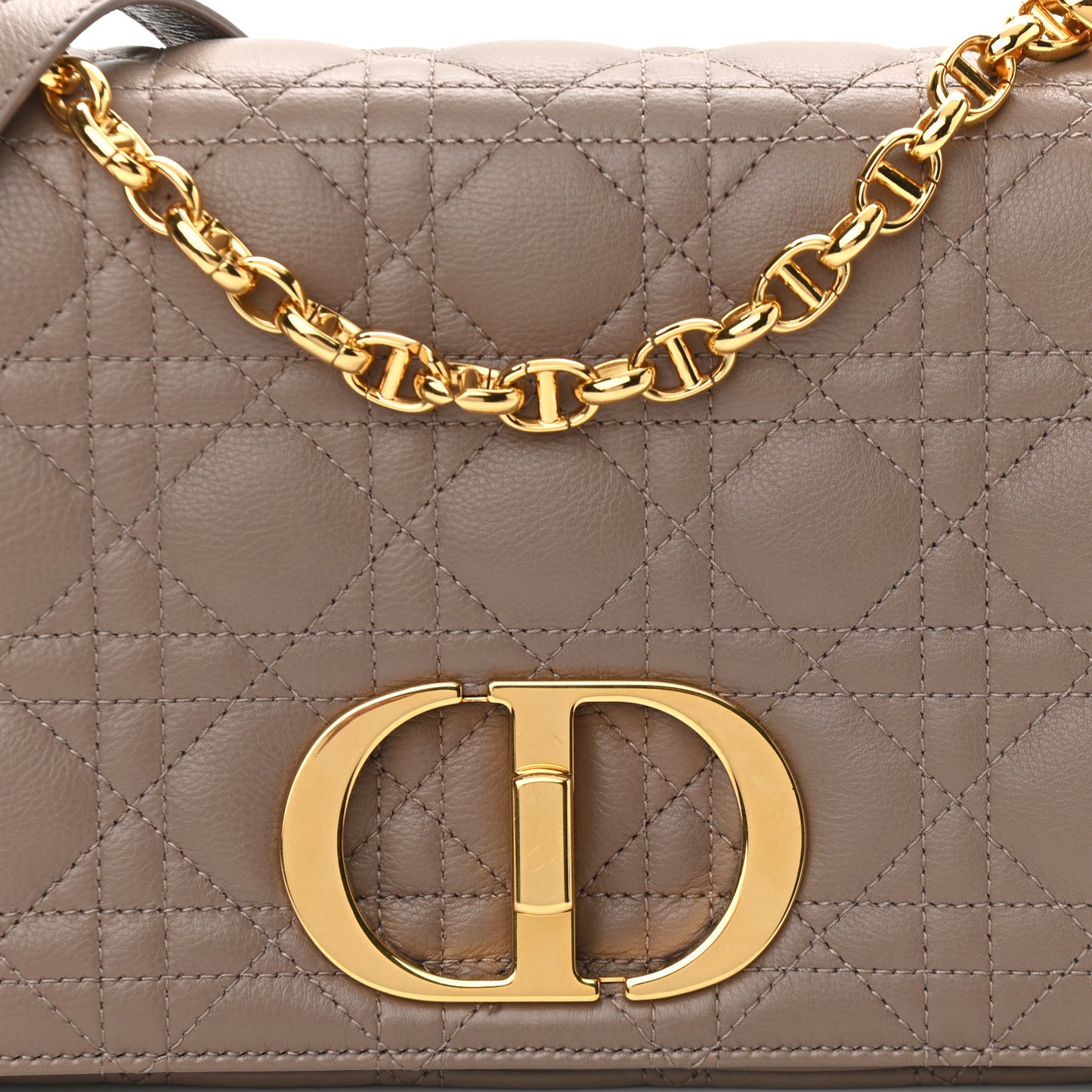 Lambskin Cannage Medium Caro Bag Warm Taupe