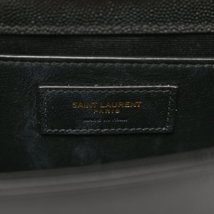 Saint Laurent Grain De Poudre Small Classic Monogram Kate Satchel Black 7 of 11