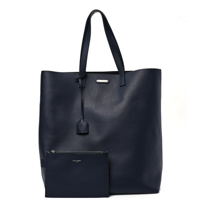 Saint Laurent Calfskin Bold Shopping Tote Navy Blue 1 of 6