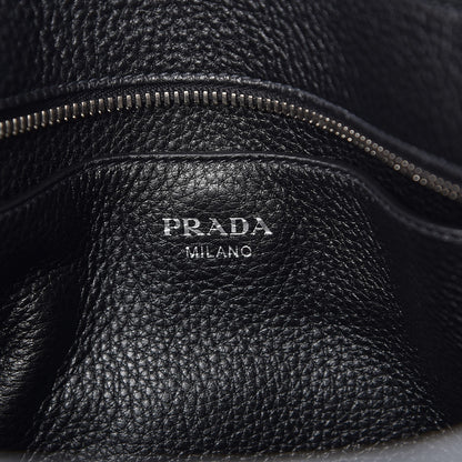 Prada Vitello Phenix Top Handle Bag Black 6 of 8