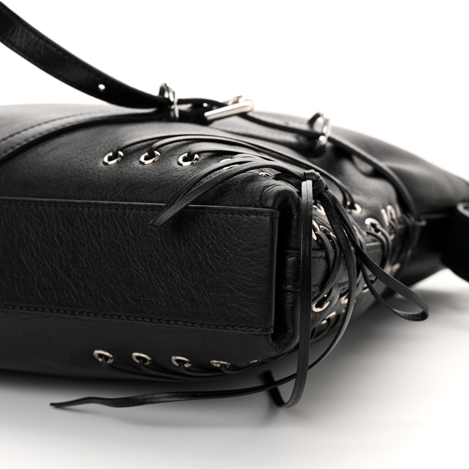 Givenchy Tumbled Calfskin Corset Medium Voyou Bag Black 10 of 11