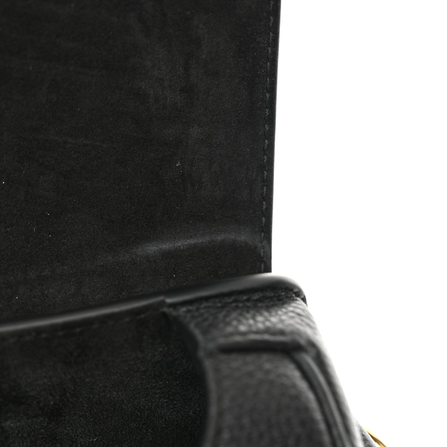 Grained Calfskin Medium Bobby Flap Black