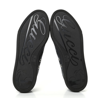 Gucci GG Monogram Calfskin Womens Low Top Sneakers 37 Piombo Black 5 of 7