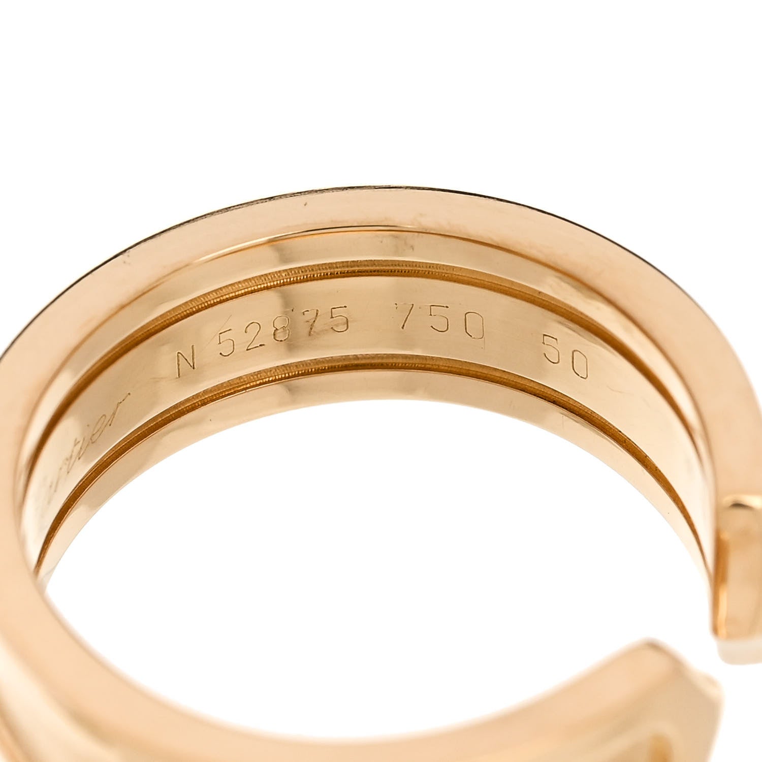 Cartier 18K Yellow Gold 6.5mm C De Cartier Ring 50 5.5 5 of 5