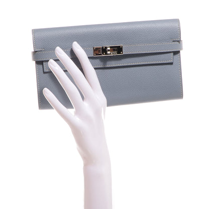 Hermes Epsom Kelly Long Wallet Ciel 2 of 13