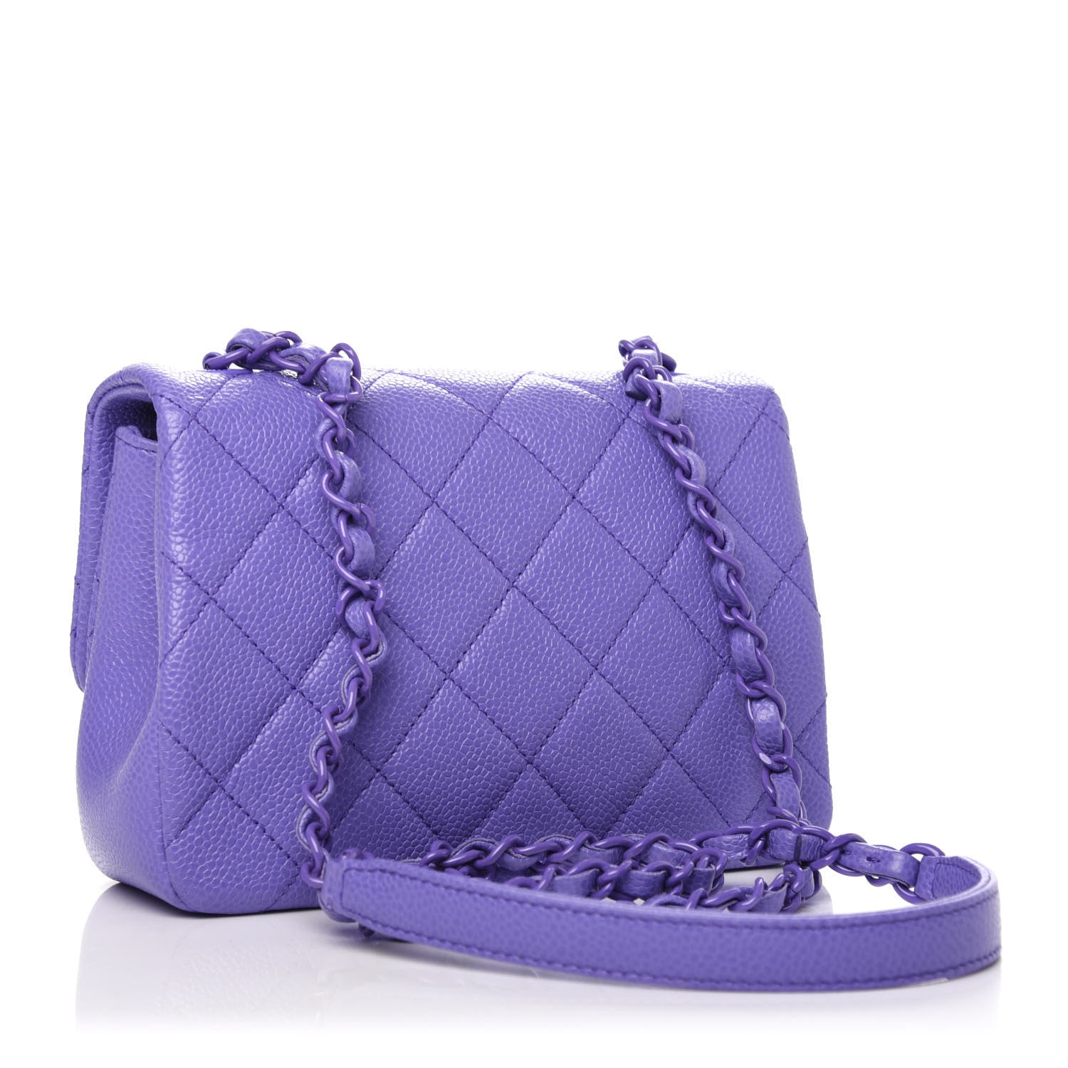 Chanel Caviar Quilted Incognito Mini Square Flap Purple 3 of 9