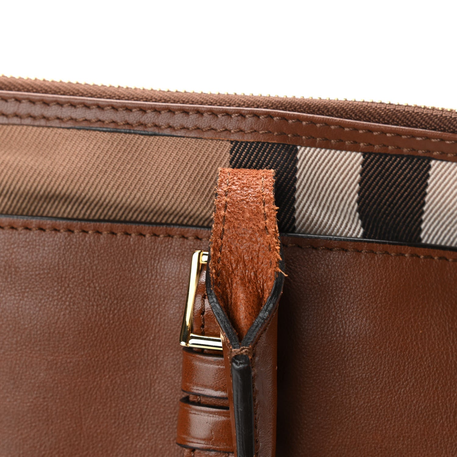 Burberry Calfskin House Check Small Salisbury Tote Brown 16 of 16