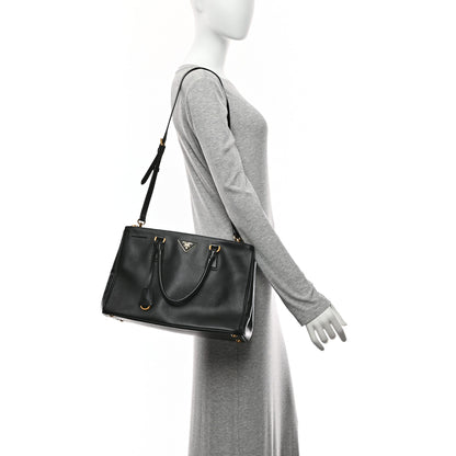Prada Saffiano Lux Large Galleria Double Zip Tote Black 2 of 10