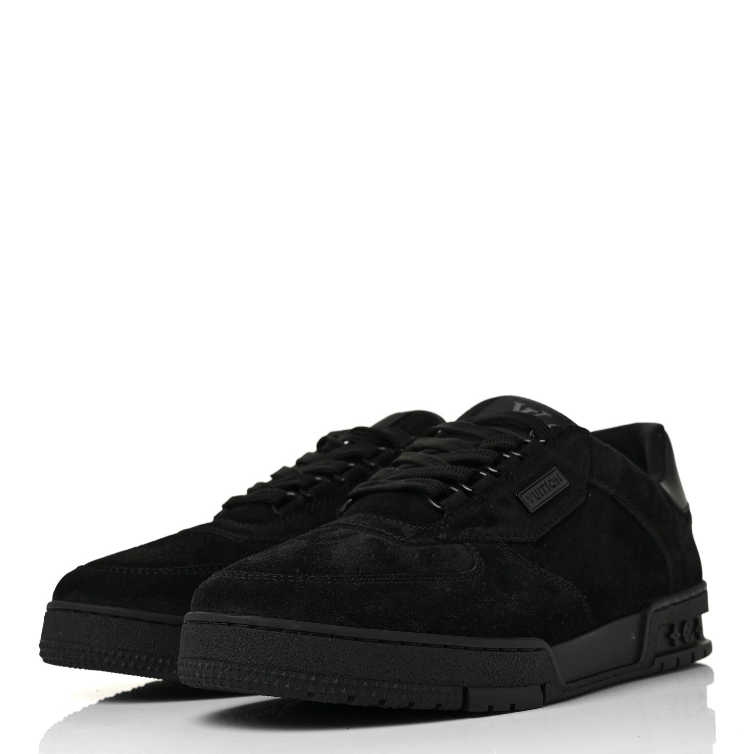 Louis Vuitton Suede Mens LV Trainer Sneakers 9 Black 3 of 8