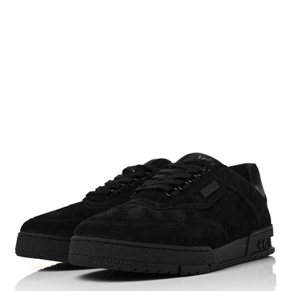 Louis Vuitton Suede Mens LV Trainer Sneakers 9 Black 3 of 8