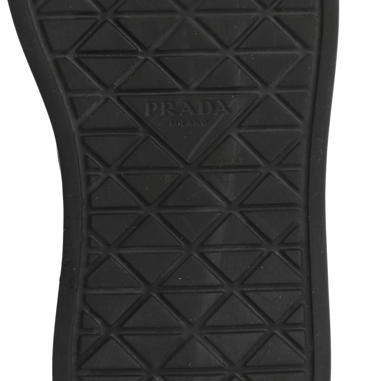 Prada Re-Nylon Spazzolato Rubber Triangle Logo Macro Quilted Womens 45mm Platform Sneakers 37 Black 8 of 11