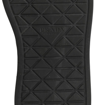 Prada Re-Nylon Spazzolato Rubber Triangle Logo Macro Quilted Womens 45mm Platform Sneakers 37 Black 8 of 11