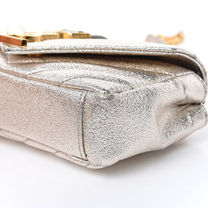 Saint Laurent Metallic Nappa Matelasse Chevron Classic Monogram Baby Chain Bag Gold 10 of 12
