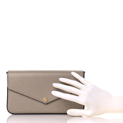Louis Vuitton Epi Felicie Pochette Chain Wallet Galet 3 of 9