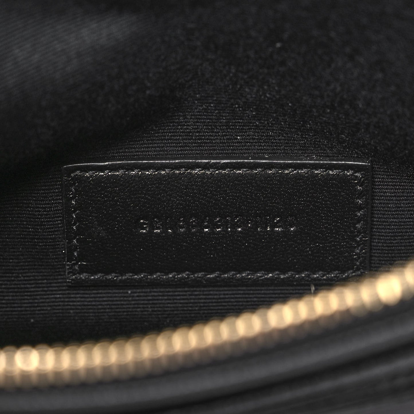 Grain De Poudre Chevron Monogram Large Bill Pouch Black