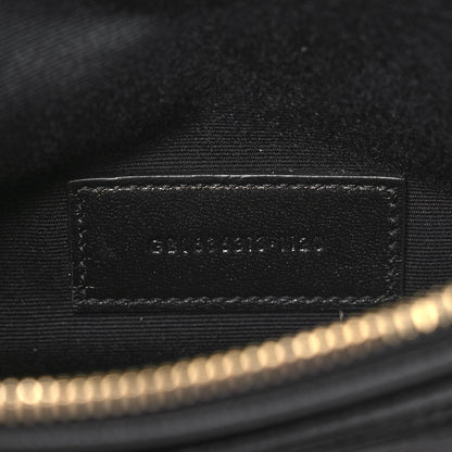 Saint Laurent Grain De Poudre Chevron Monogram Large Bill Pouch Black 7 of 11