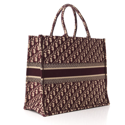 Christian Dior Oblique Large Book Tote Burgundy Multicolor 3 of 11