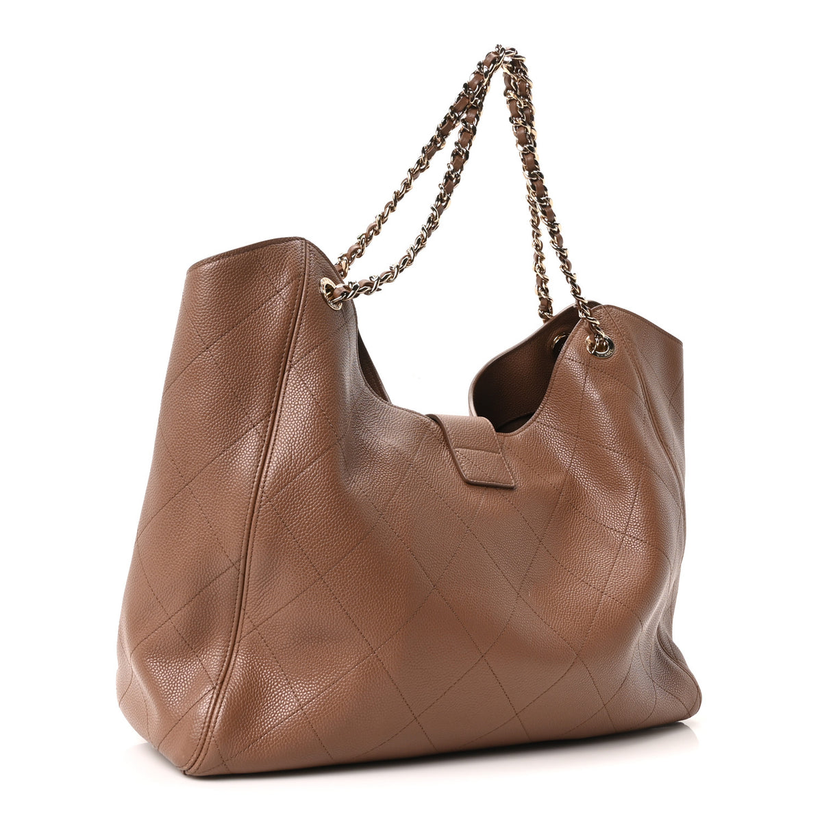 Chanel Grained Calfskin Maxi Shopping Bag Brown 4 of 11