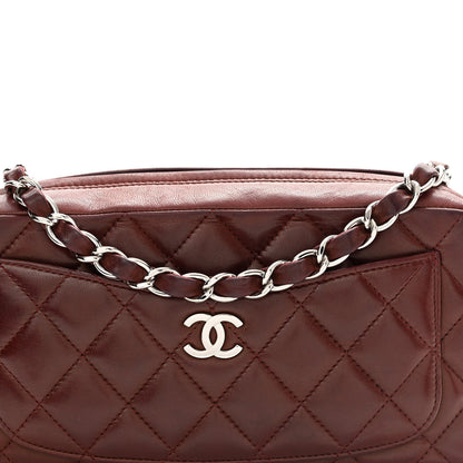 Chanel Lambskin Quilted Timeless Camera Case Burgundy Burgundy 8 of 14