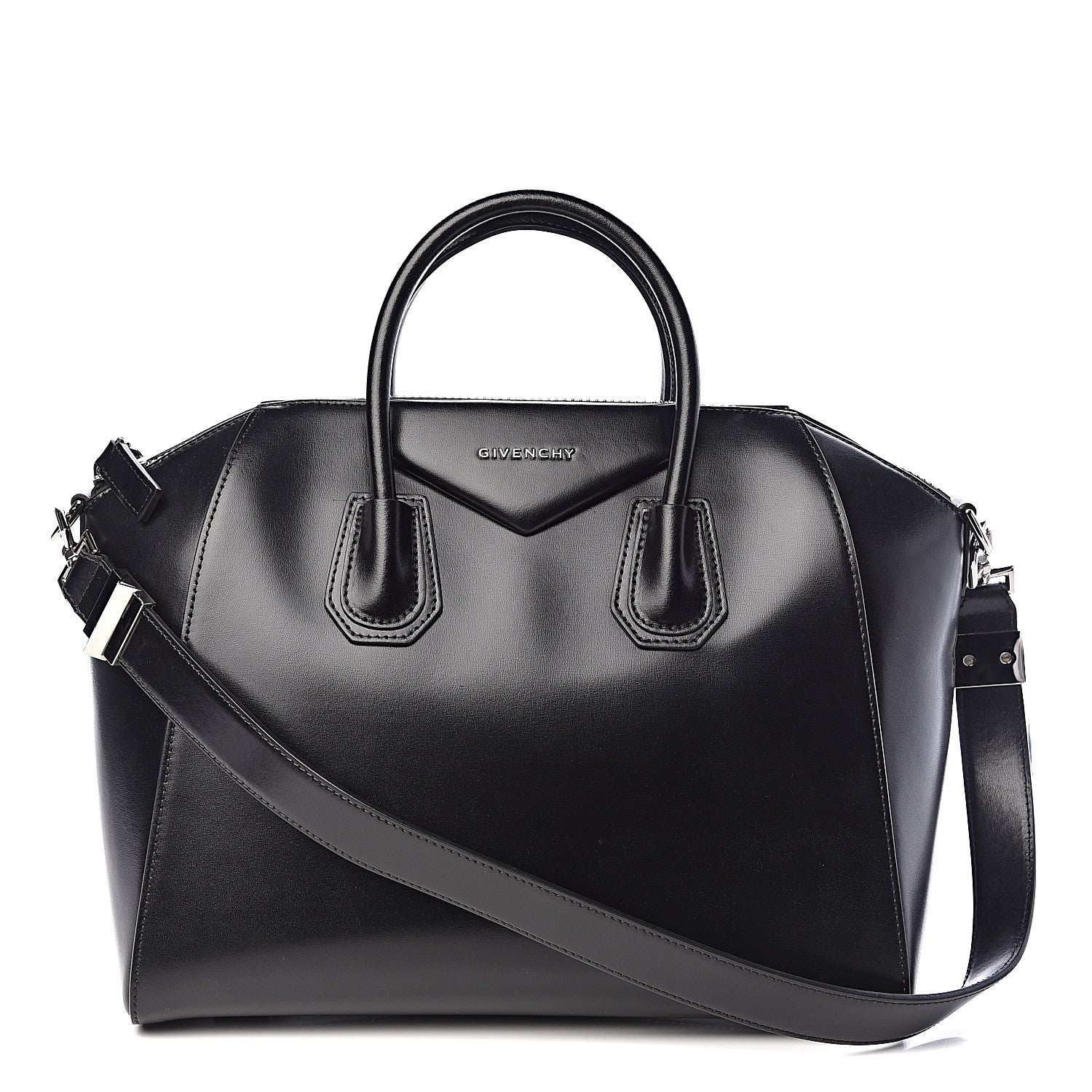 Givenchy Shiny Lord Calfskin Medium Antigona Black 1 of 10