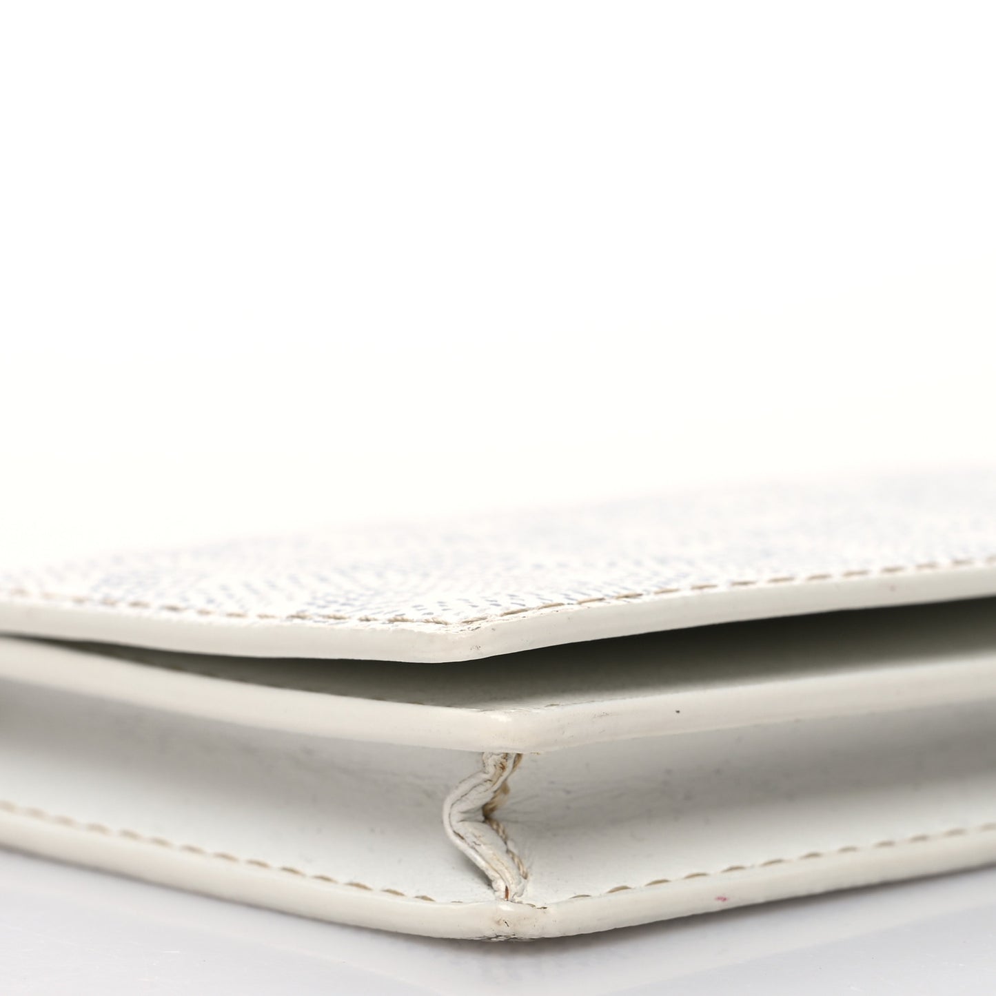 Goyardine Business Card Holder White