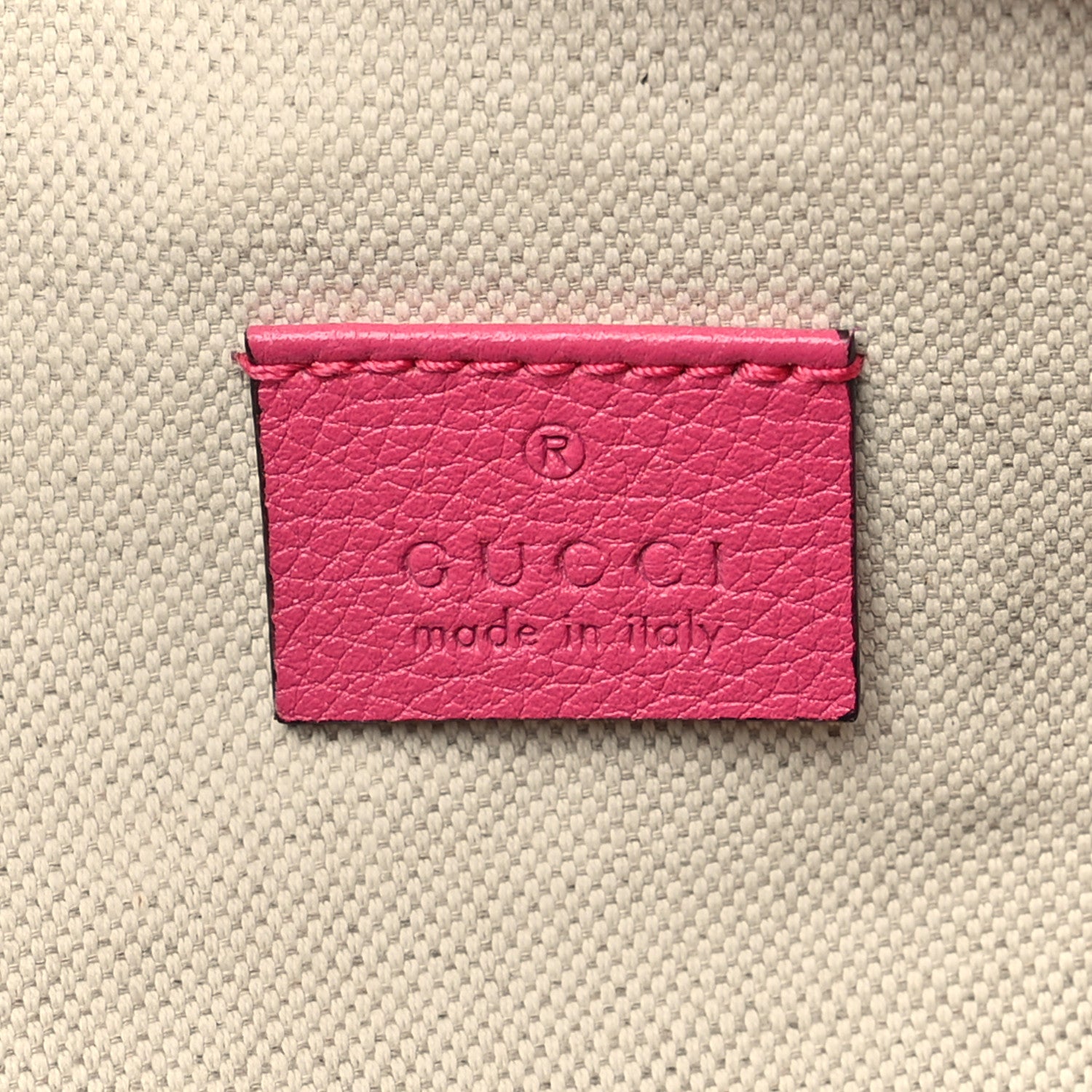 Gucci Grained Calfskin Logo Belt Bag Pink 6 of 10