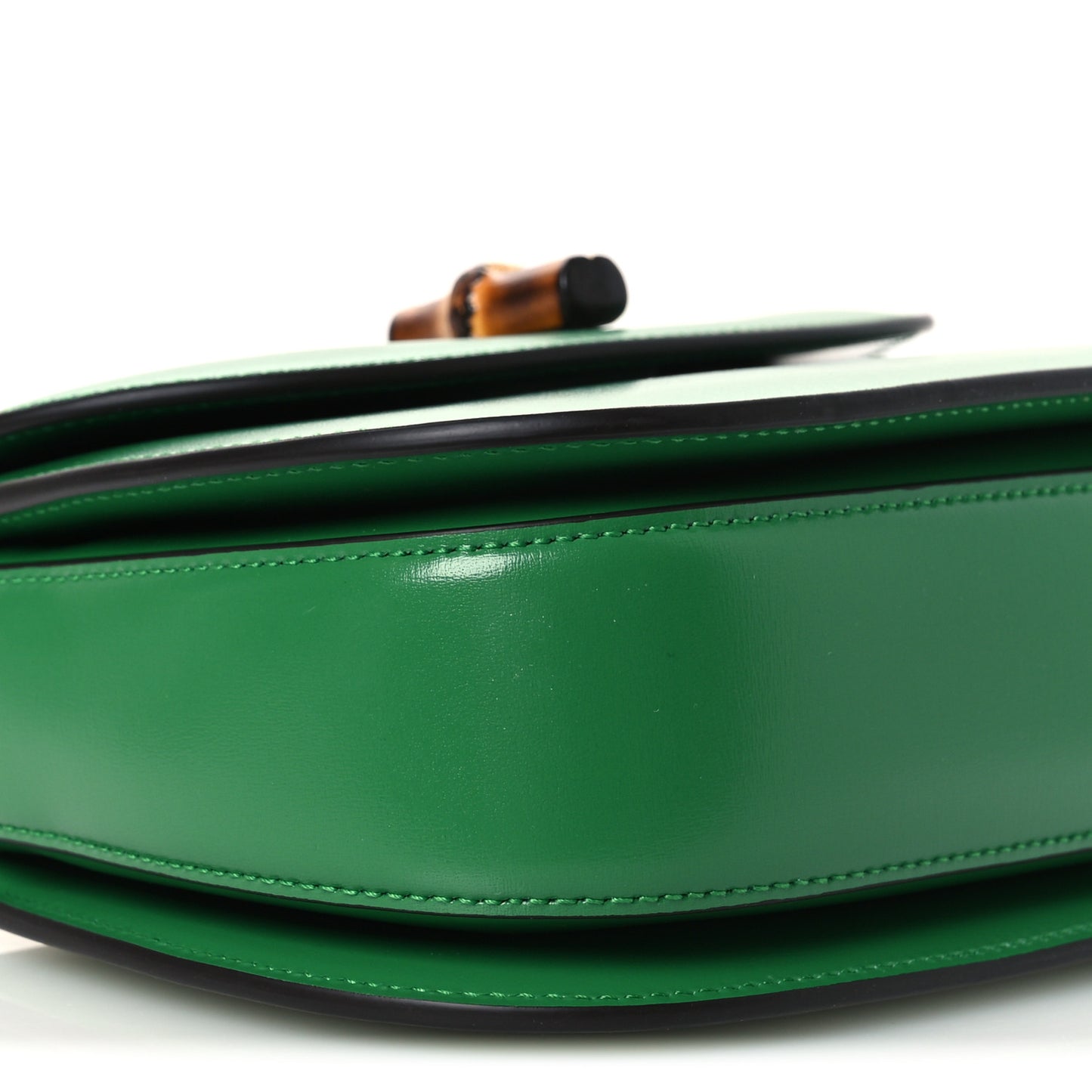 Boarded Dyana Lux Calfskin Web Small Bamboo 1947 Top Handle Bag Spring Green