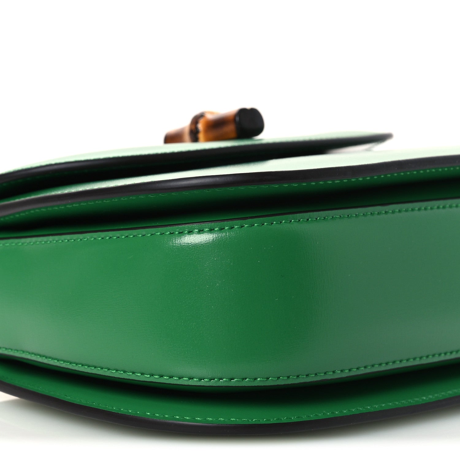 Gucci Boarded Dyana Lux Calfskin Web Small Bamboo 1947 Top Handle Bag Spring Green 9 of 10