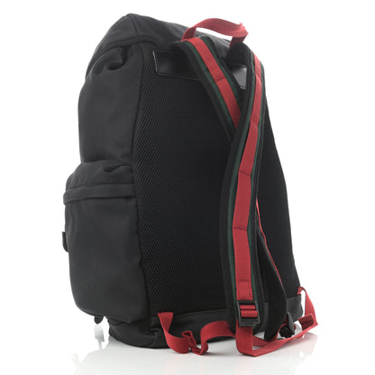 Gucci Techno Canvas Web Double Buckle Backpack Black 4 of 12