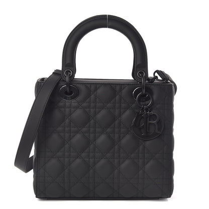 Christian Dior Ultra Matte Calfskin Cannage Medium Lady Dior Black 1 of 14