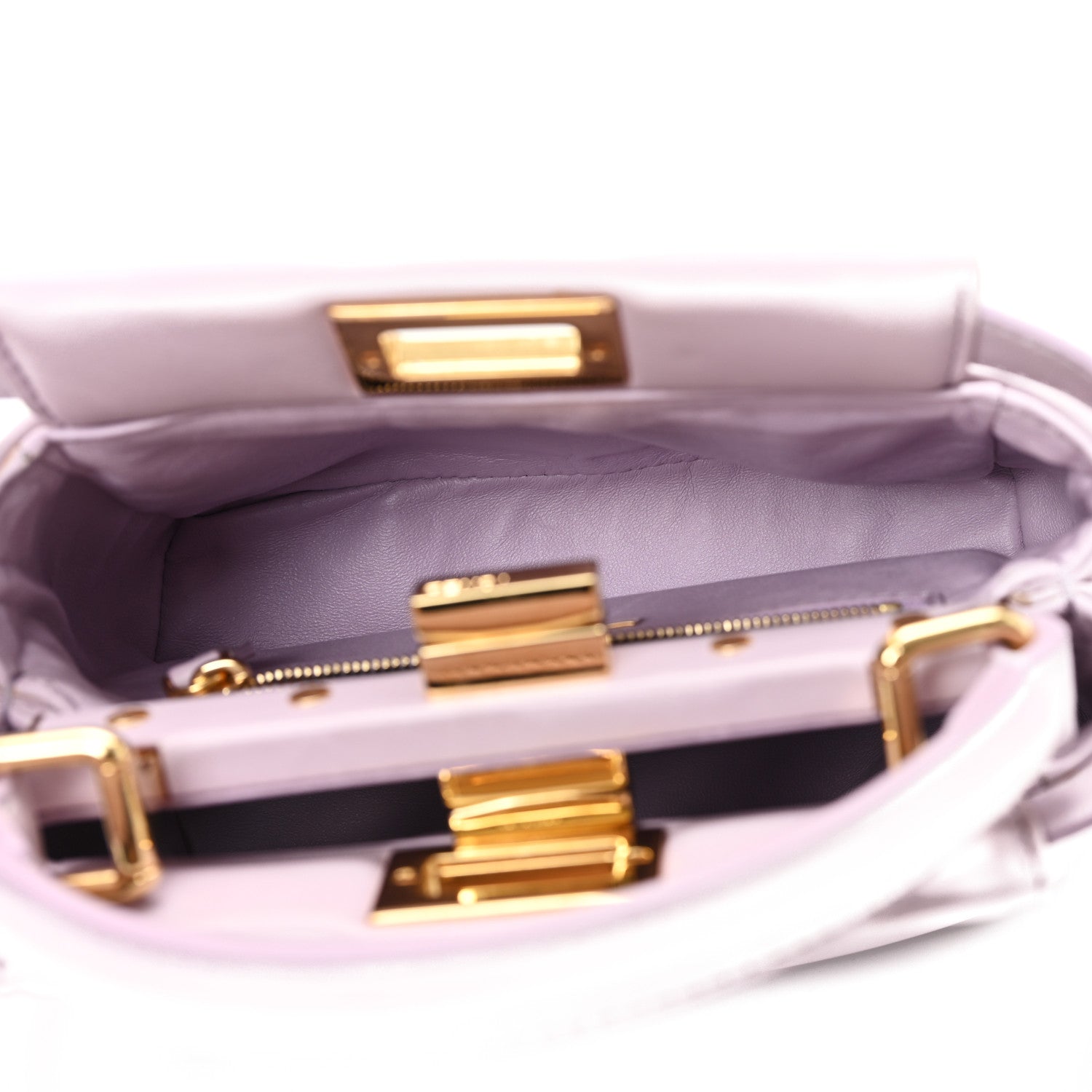 Fendi Nappa Apolo XS Peekaboo Iconic Satchel Anemone 6 of 12